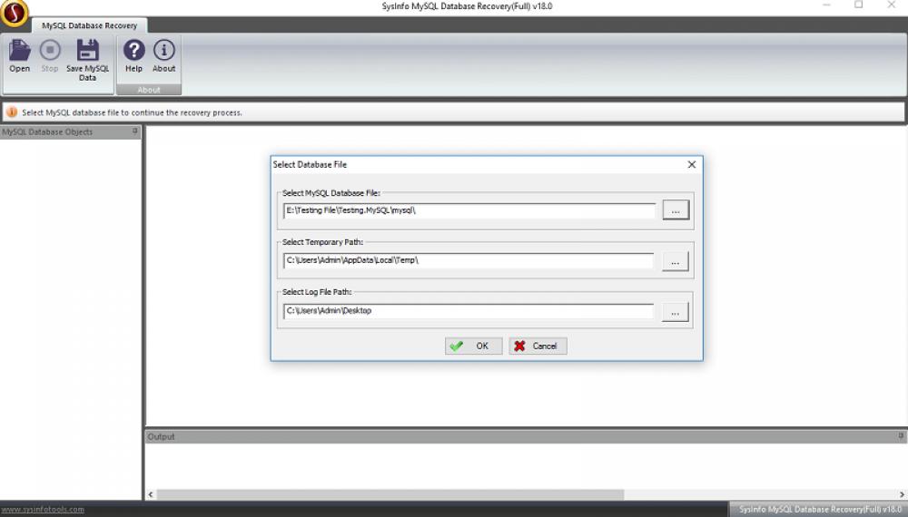 SysInfoTools MySQL Database Recovery 18 (Shareware 2.02Mb)
