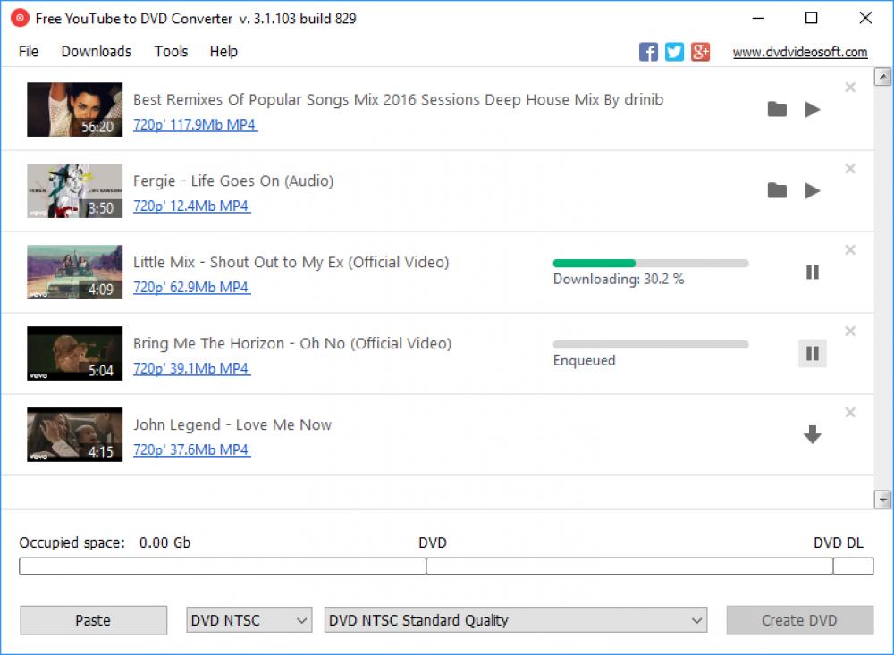 Free YouTube to DVD Converter 3.1.103.829 (Freeware 0.03Mb)