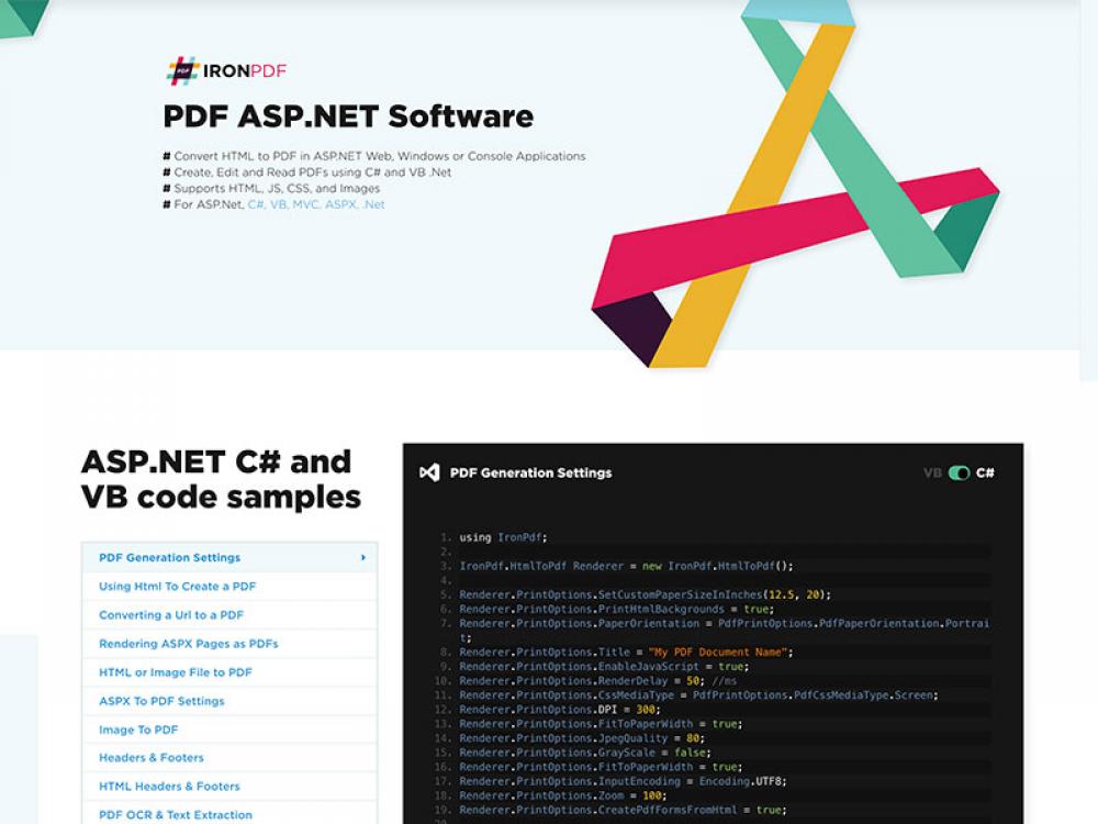 ASP.NET PDF Generator 2022.5.5596 (Shareware 16.53Mb)