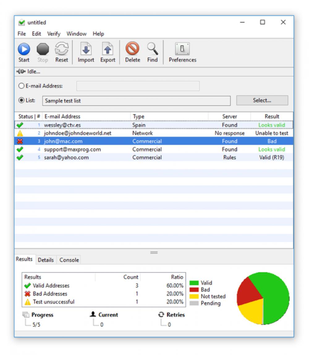 eMail Verifier 3.6.4 (Shareware 20.95Mb)