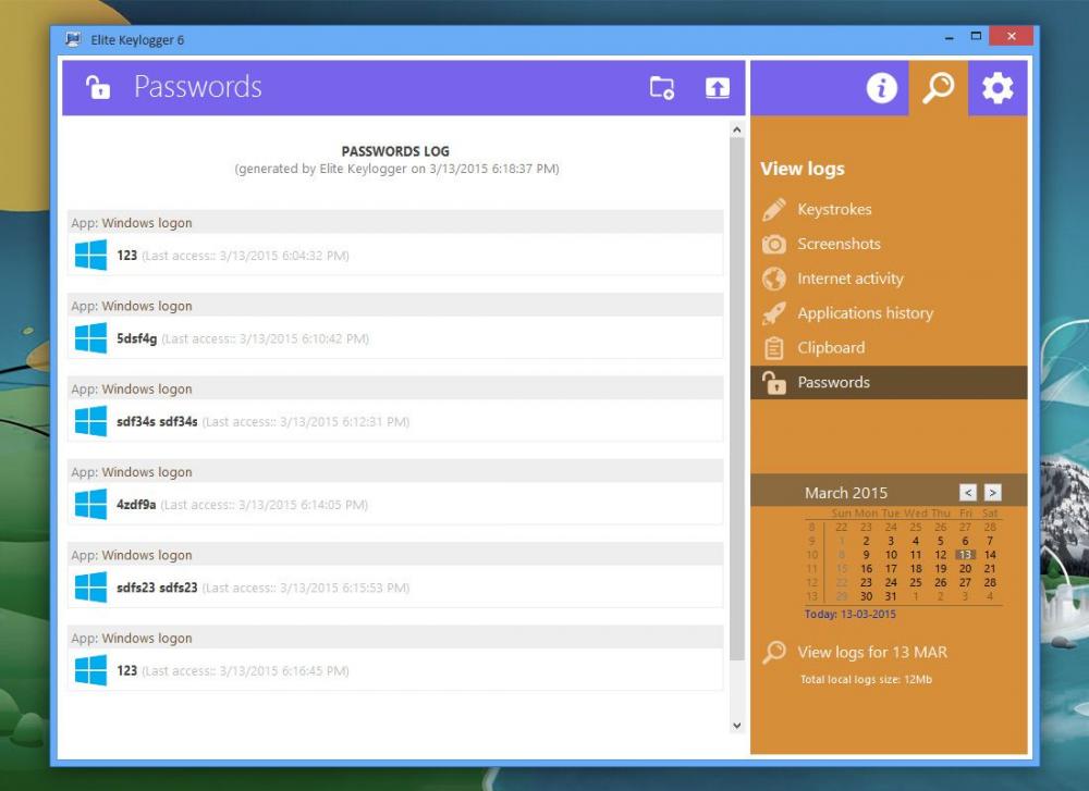 Elite Keylogger 6.0 (Shareware 7.43Mb)