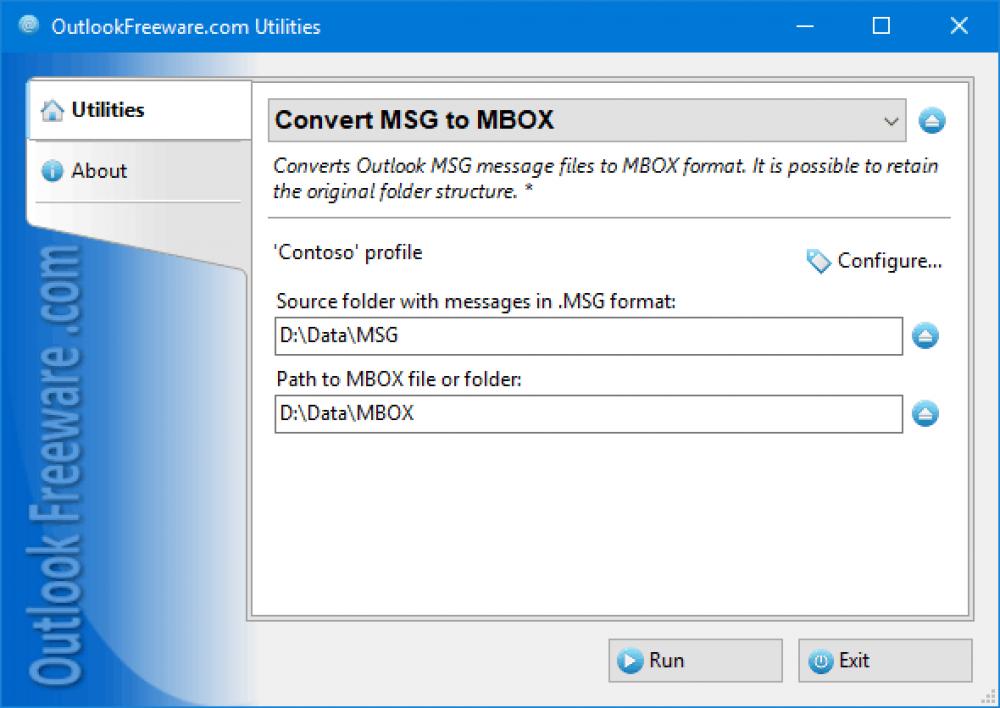 Convert MSG to MBOX for Outlook 4.20 (Freeware 0.30Mb)