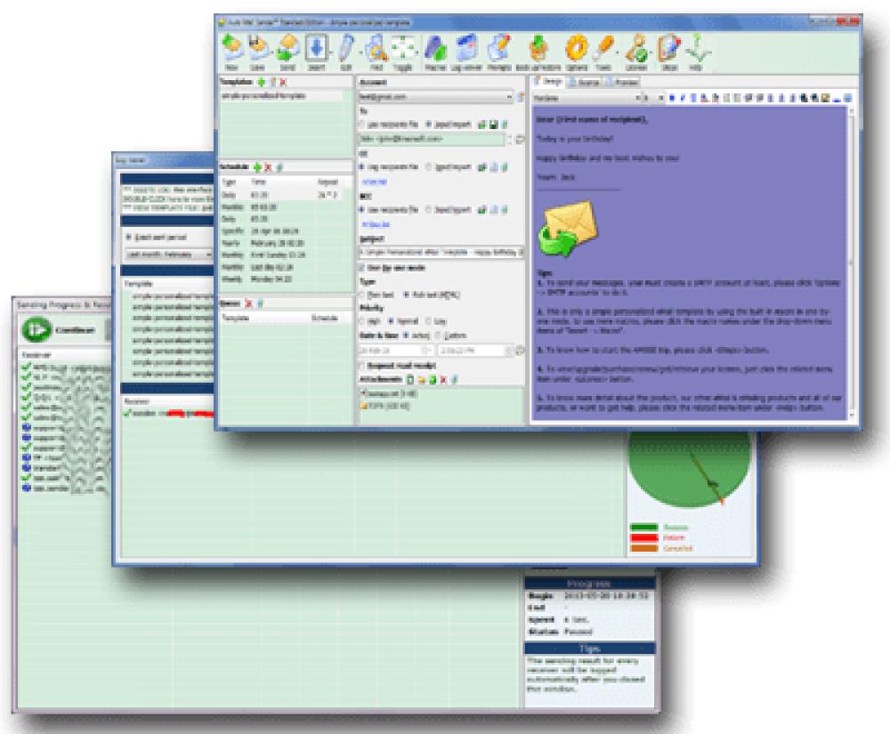 Auto Mail Sender Standard Edition 18.4 (Shareware 3.70Mb)